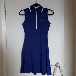 Chic Lacoste sapphire blue tennis dress